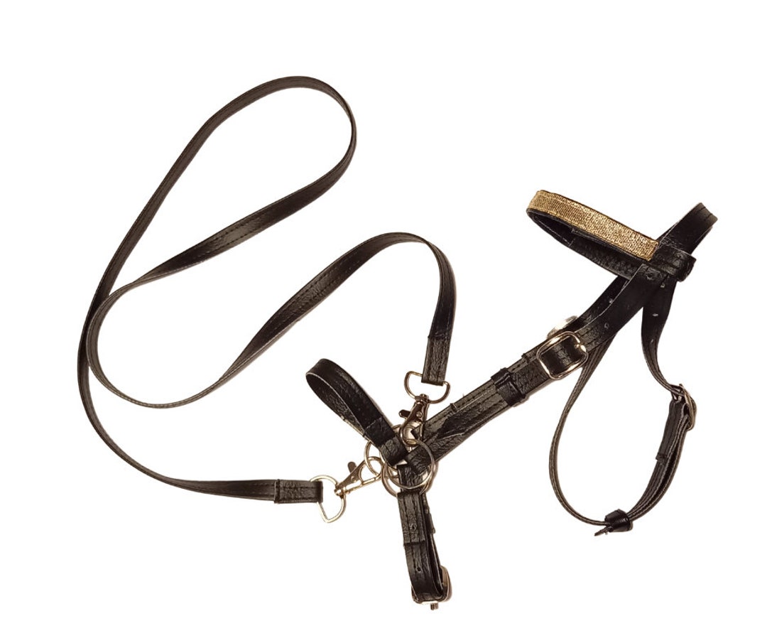 Bitless Bridle With Reins for Hobby Horse, Fully Adjustable, Removable