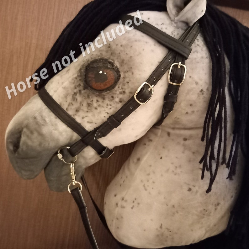 Snaffle Bridle Reins for Hobby Horse, Basic Single Bridle for Hobbyhorse, Removable Browband, Hobby Horse Tack imagem 2