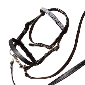 Snaffle Bridle + Reins for Hobby Horse, Basic Single Bridle for Hobbyhorse, Removable Browband, Hobby Horse Tack