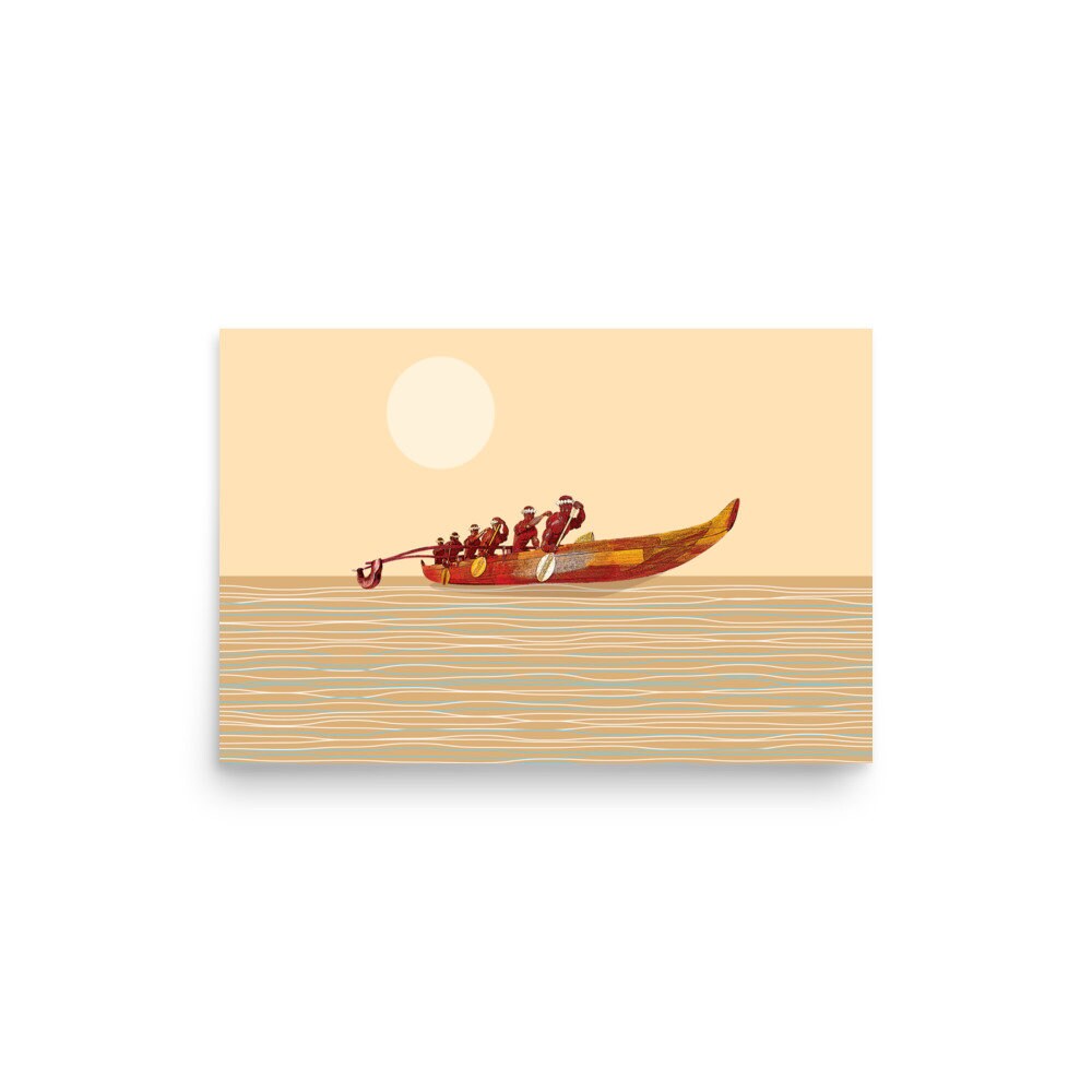 Outrigger Canoe Paddlers Paddling Canoe Outrigger Hawaii State Sport - Etsy