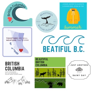 British Columbia Sticker Ondersteuningspakket - BC Sticker Pack x8