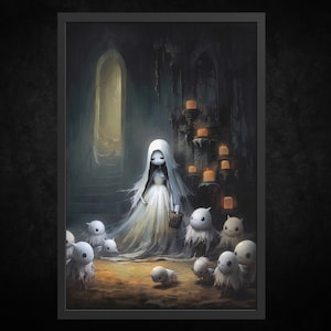 Impresión de póster en papel - Narcisa | Arte mural gótico | Arte Gótico | Arte de la Academia Oscura | Decoración gótica | Arte WiccanArte oscuro | la muñeca malvada
