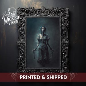 Impresión de carteles en papel - Manipulación | Arte de pared gótico | Arte Gótico | Arte de la Academia Oscura | Decoración gótica vintage | Arte Oscuro | Empoderamiento de las mujeres