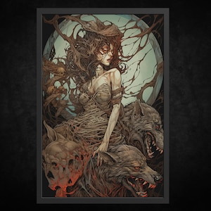 Impresión de póster en papel - Egoísta | Arte mural gótico | Arte Gótico | Arte de la Academia Oscura | Decoración gótica vintage | Arte oscuro | Arte brujo | Espeluznante