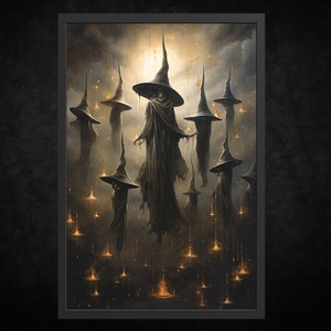 Impresión de póster en papel - Encantamiento a la luz de la luna | Impresión de arte de Halloween ? Arte Gótico | Arte de la Academia Oscura | Decoración gótica | Arte de pared gótico