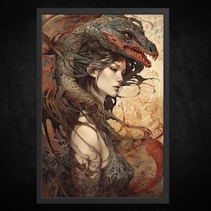 Paper Poster Print - Merciless | Gothic Wall Art | Gothic Art | Dark Academy Art | Vintage Goth Decor | Dark Art | Witchy Art | creepy art