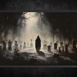 Impresión de póster en papel - Restos de memoria | Arte mural gótico | Arte Gótico | Arte de la Academia Oscura | Decoración gótica vintage | Arte oscuro | Bosque de arte espeluznante