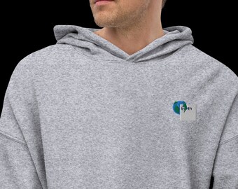Earth Unisex sueded fleece hoodie