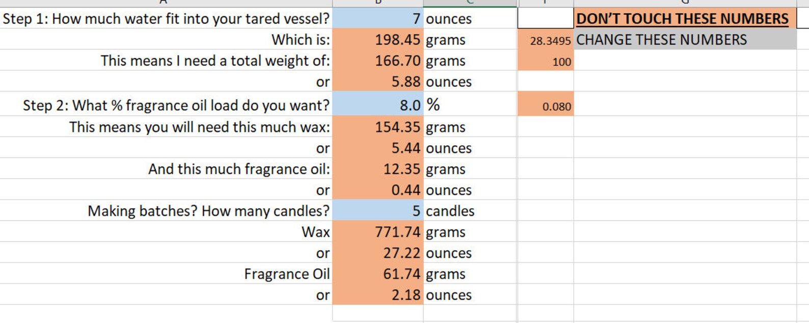 Candle Calculator Etsy