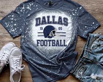 Dallas Cowboys Football Unisex Gildan Bleached Tee Texas