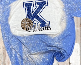 Kentucky Wildcats Basketball Bleached Tshirt Unisex