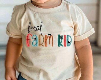 Feral Farm Kids Tshirt Farm Animals Toddler Infant Youth Unisex Shirt