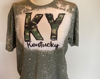 Kentucky Camouflage Bleached T-shirt