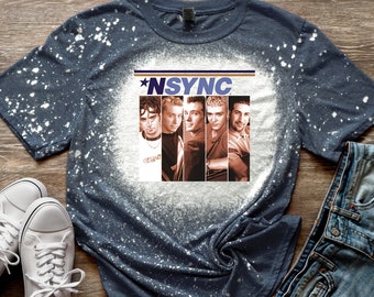 NSYNC Bleached Tee Gildan Softstyle Unisex Reunion Tee