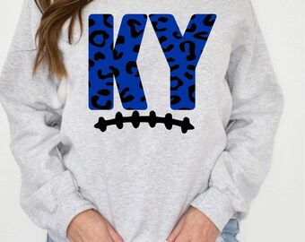 Kentucky Wildcats Football Unisex Sweatshirt Leopard