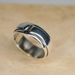 Handmade 925 Sterling Silver Double Band Ring, Simple Minimalist Design, Size 9.5