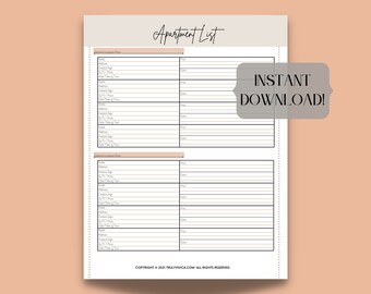 Apartment Printable | Etsy