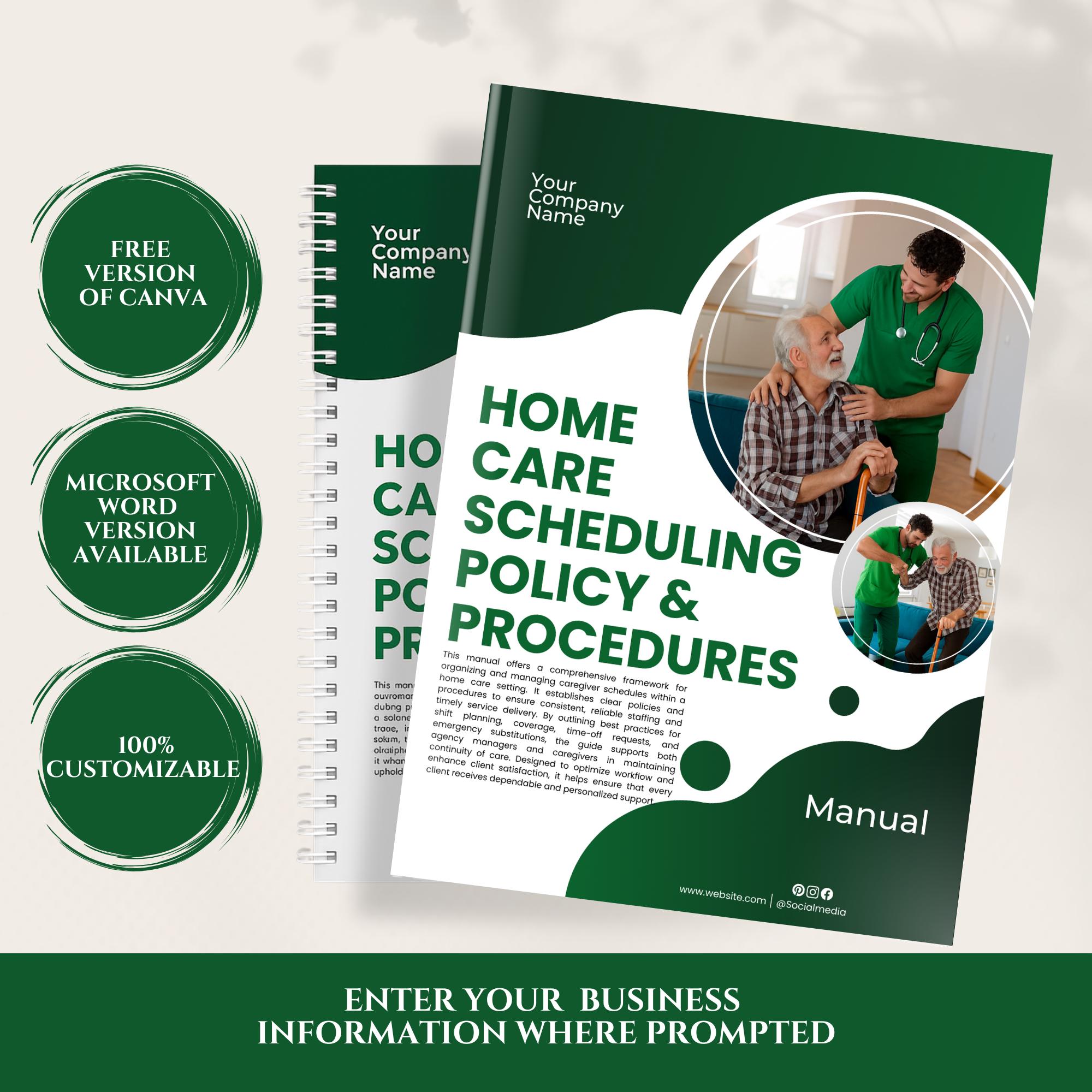 Home Care Business Manual Bundle: Editable Templates (canva & MS Word) -  Etsy