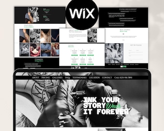 Tattoo Artist Wix Website Template: Customizable Tattoo Studio Design