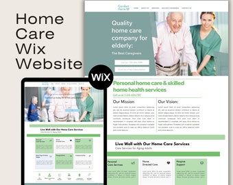 Home Care Wix Website Template: Caregiver Business Design