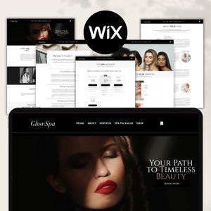 Premium Wix Website Template, For Spa, Cosmeticians, Estheticians, Massage Therapists, Clinics Minimalist Theme, Customizable Webiste