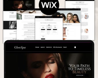 Premium Wix Website Template, For Spa, Cosmeticians, Estheticians, Massage Therapists, Clinics Minimalist Theme, Customizable Webiste