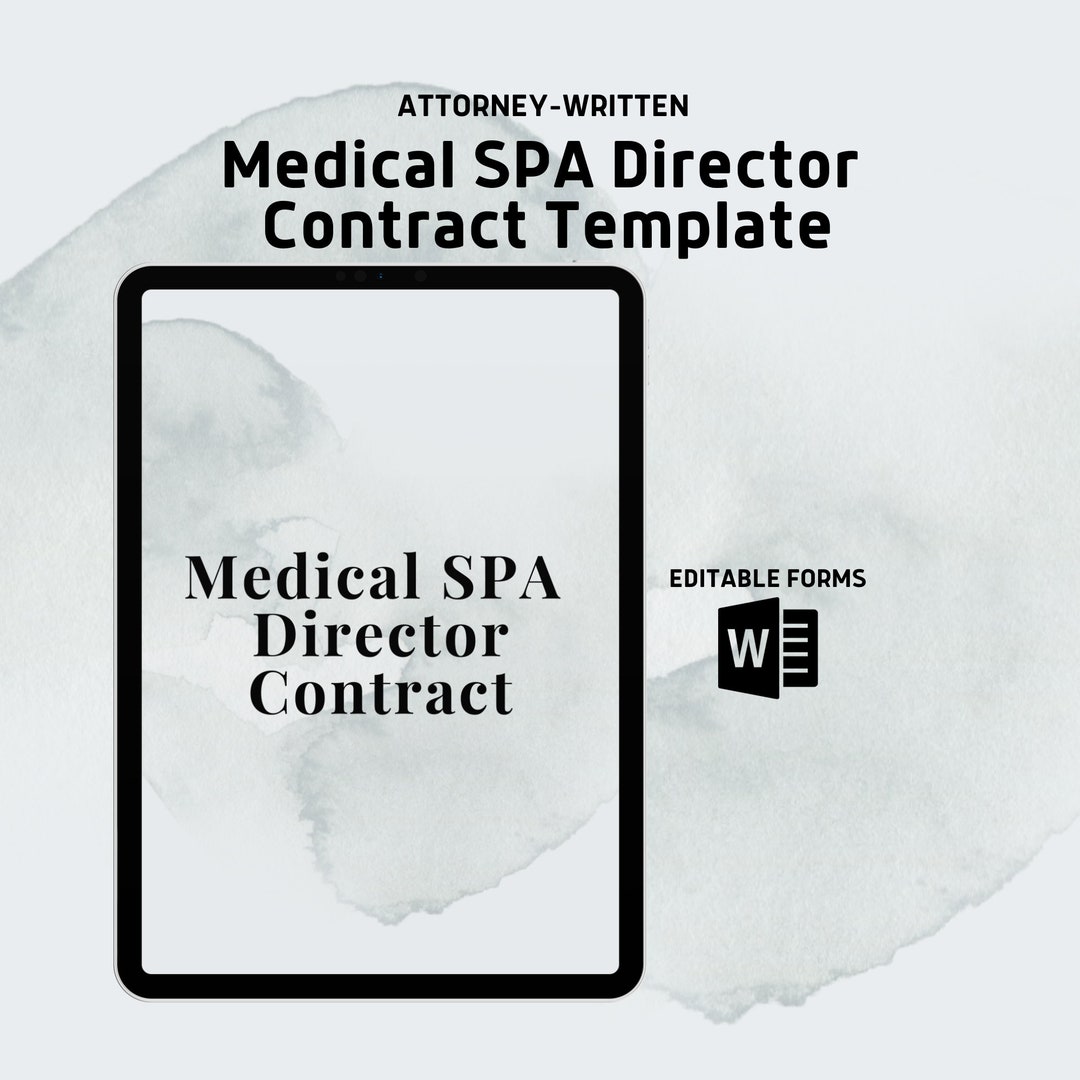 Medical SPA Director Contract Template, Editable Agreement, Medical Medical SPA Director Contract Template, Editable Agreement, Medical