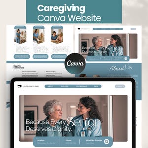 Canva-bundel marketing voor thuiszorg: klantenhandboek, flyers, website (digitale download) afbeelding 5