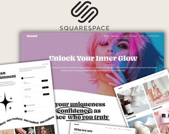 Squarespace Website Templates For Beauty Spa , Estheticians, Skincare Website, Booking Website, Squarespace Premium Theme