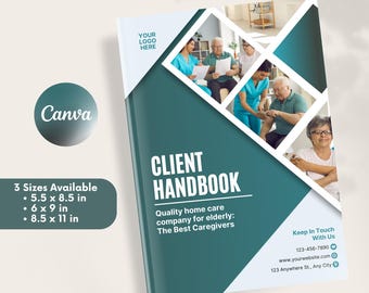 Manual del cliente de atención domiciliaria: Guía del usuario del servicio de agencia (plantillas de Canva)