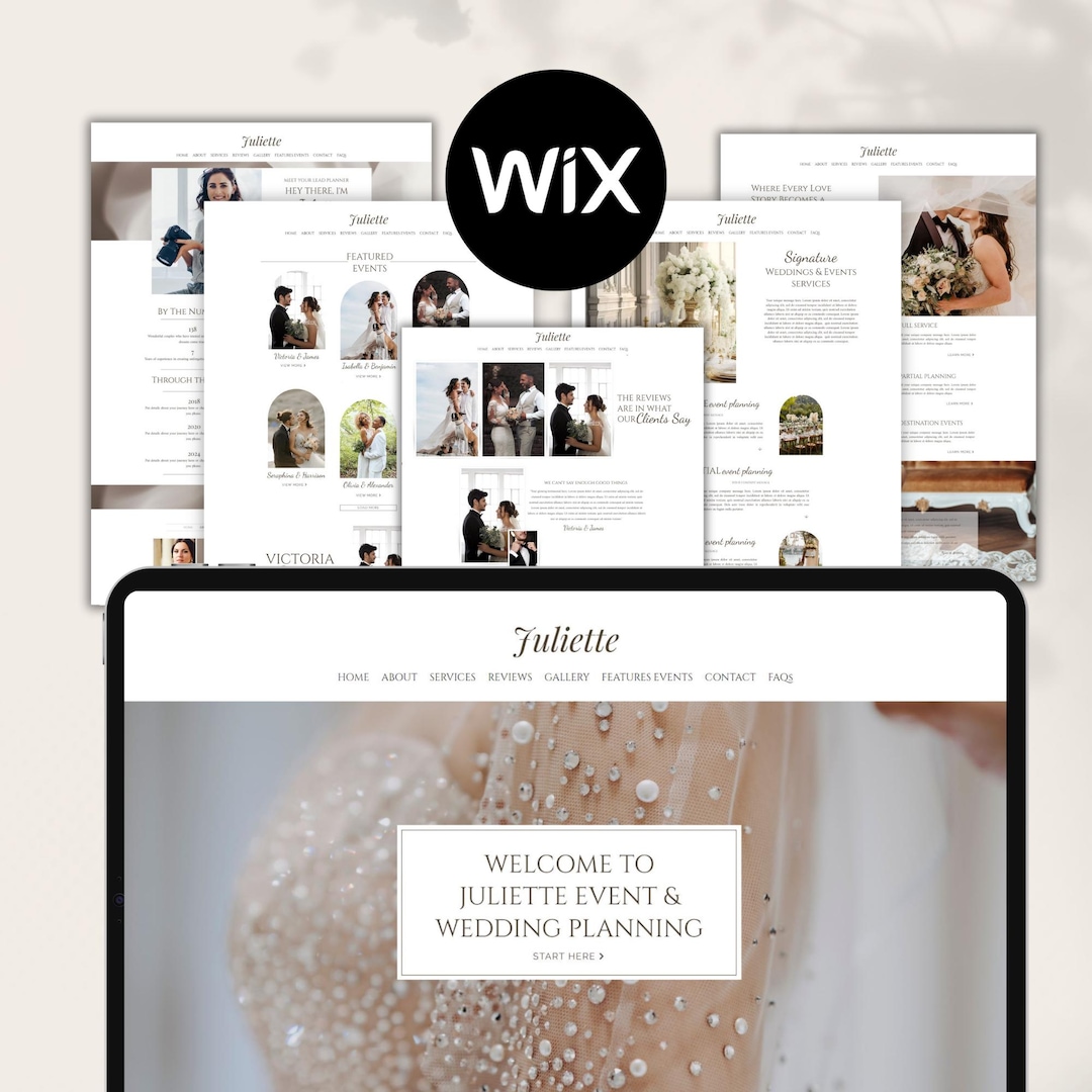 Wix Wedding Photographer Website Template: Customizable Event Planner ...