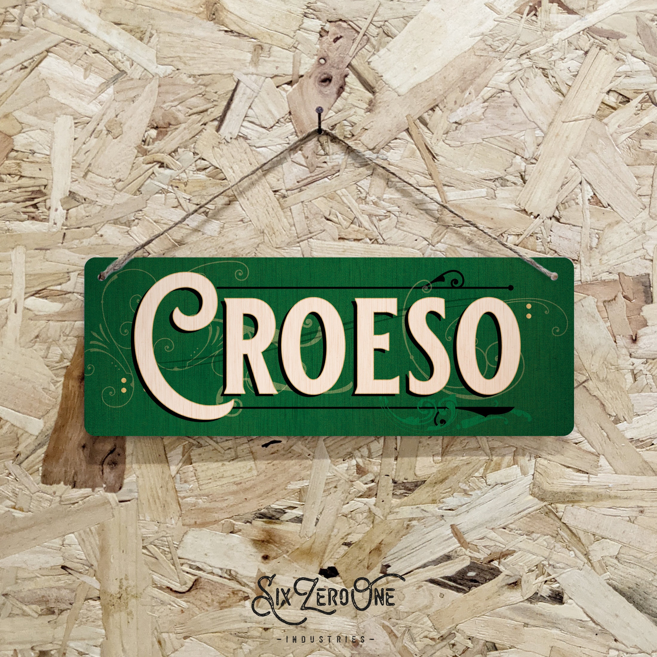 Croeso Metal Sign Horizontal - Vintage Look Print - Welsh Wales Cymru ...