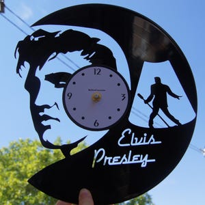 Complete Elvis Presley Vinyl Clock - Authentic 33 RPM Vinyl - Recycled Raw Material