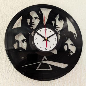 Complete Pink Floyd Vinyl Clock - Authentic 33 RPM Vinyl - Recycled Raw Material