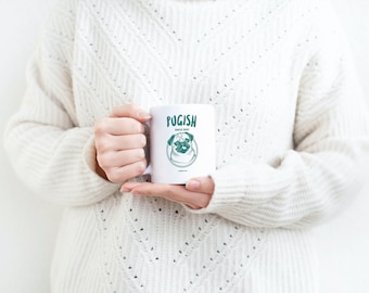 Pug Mug Maman | Dog Lover Propriétaire Tasse à café | | de tasse de carlin Tasse à café Carlin 11 oz | | cadeau de maman carlin Tasse de carlin blanc | Cadeau pour son | Meilleure maman Carlin Maman