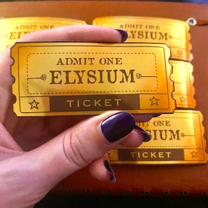 Elysium Ticket - Estética brillante Pegatina