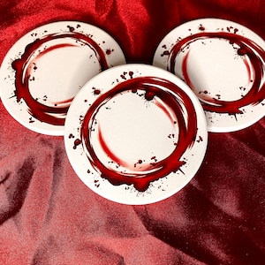 Blutüberströmter Untersetzer - Sandstein /MDF Gothic Vampir Horror Untersetzer