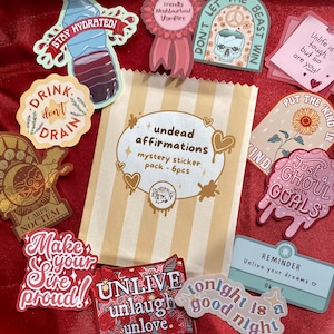 Undead Affirmations - Mystery Gothic Sticker Bundle (6 pieces)