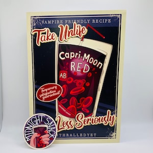 Gothic Notebook, A5 - &#39;Take Unlife Less Seriously&#39; (with bonus sticker!)
