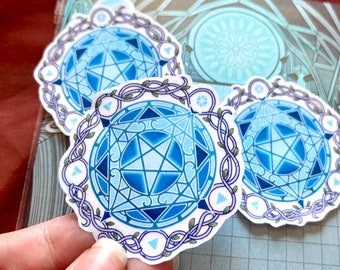 Glowing Pentacle - Arcane Witchy Gothic Sticker