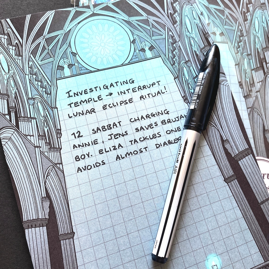 Sanctum Notepad - Dark Academia Gothic Magic Memo Pad - Etsy