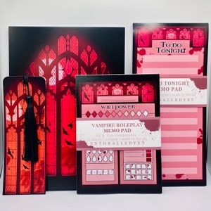 Gothic Bundle - 'Notre Damned' - (2 Memo Pads + Notebook + Bookmark)
