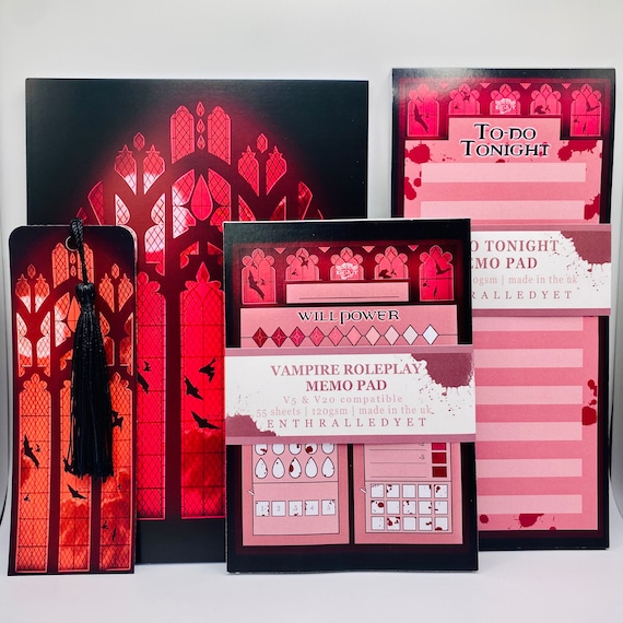 Gothic Bundle - 'Notre Damned' - (2 Memo Pads + Notebook + Bookmark)
