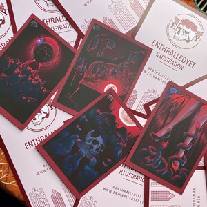Blood Bound Beasts RED [Édition limitée] - Lot de 4 impressions (cartes postales)