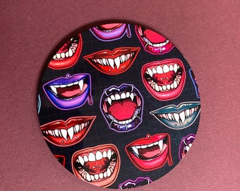 Fangs Coaster  - Drink Coasters | Gothic Art Coasters | Home Decor