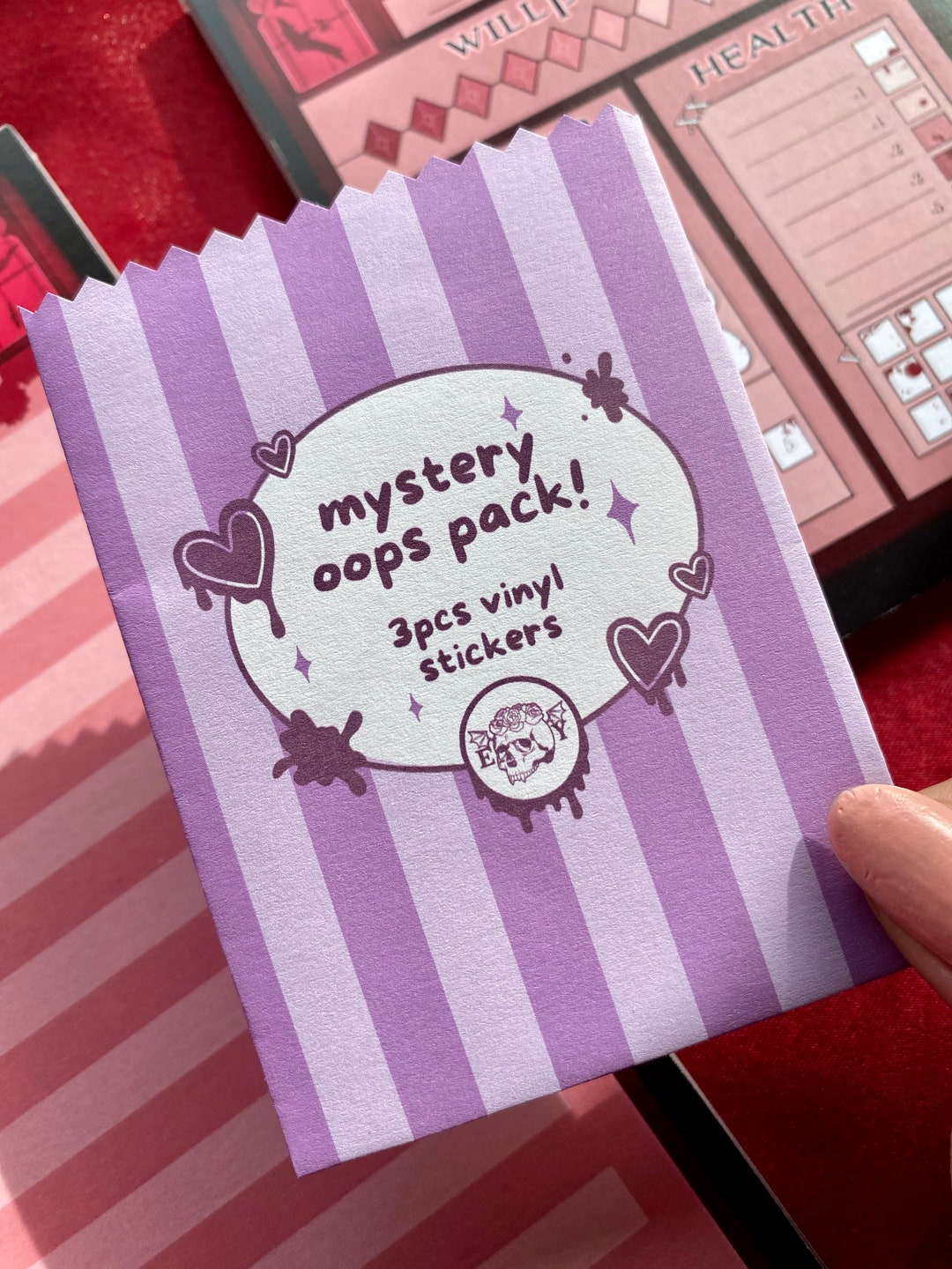 Woops Sticker Pack Mystery Oops Pack (3 Pcs Gothic Stickers) - Etsy