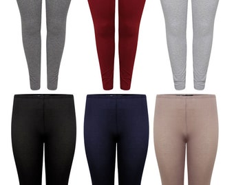 Plus Size Ladies Leggings Fully Elasticated Waist Comfy Stretchy - #3004