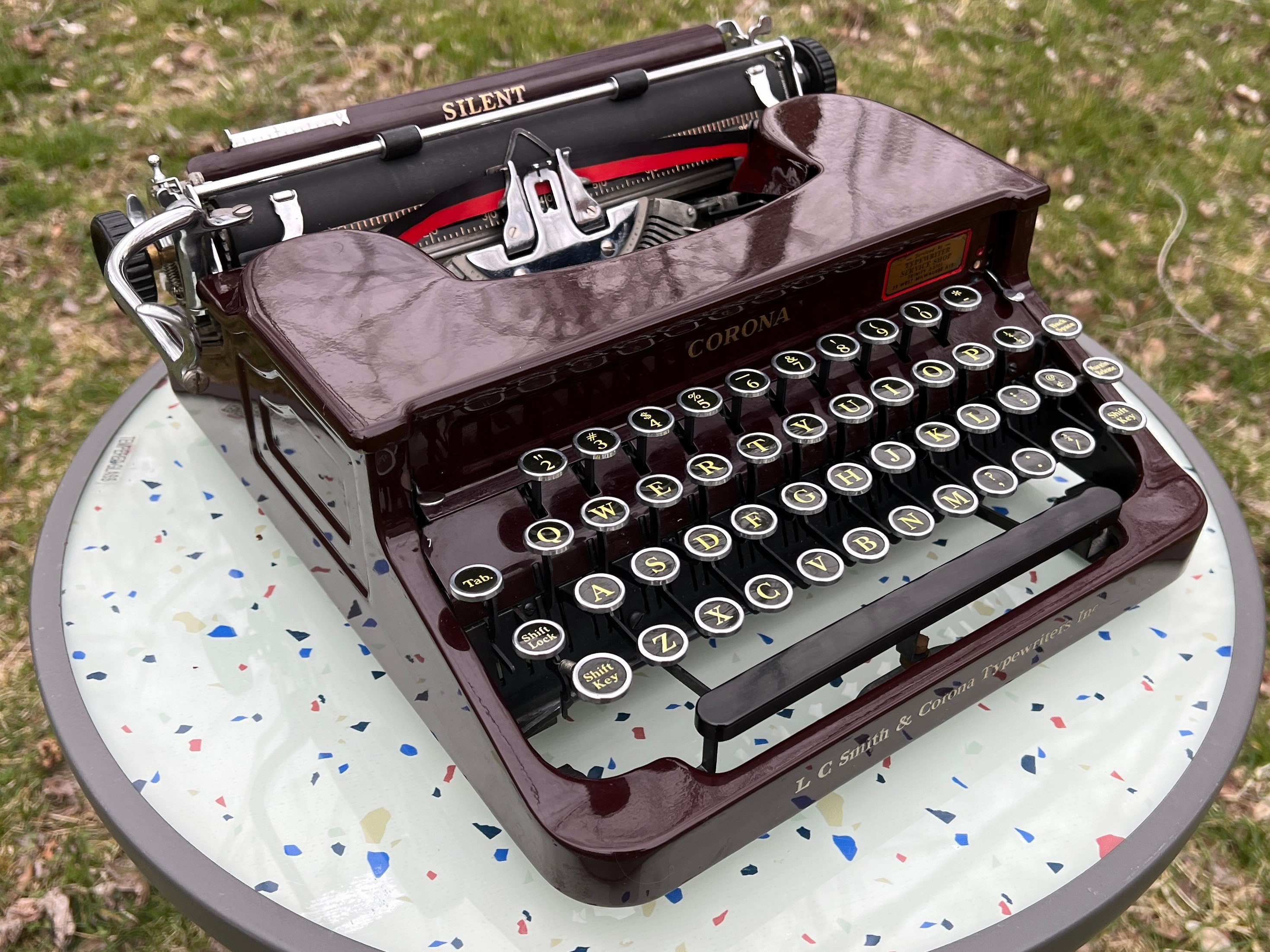 完動品　CORONA SILENT コロナタイプライター 1935年製 CORONA SILENT 中古タイプライター｜タイプライター専門店の尾河商会