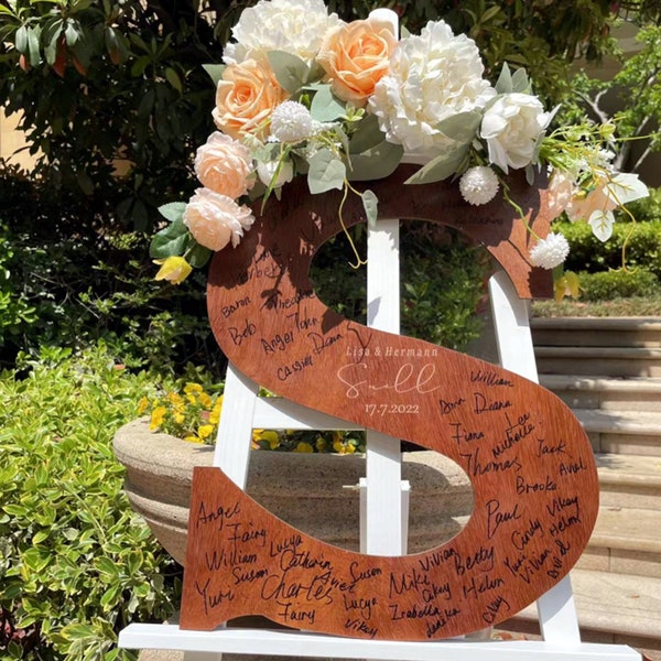 Letter Guest Book Etsy