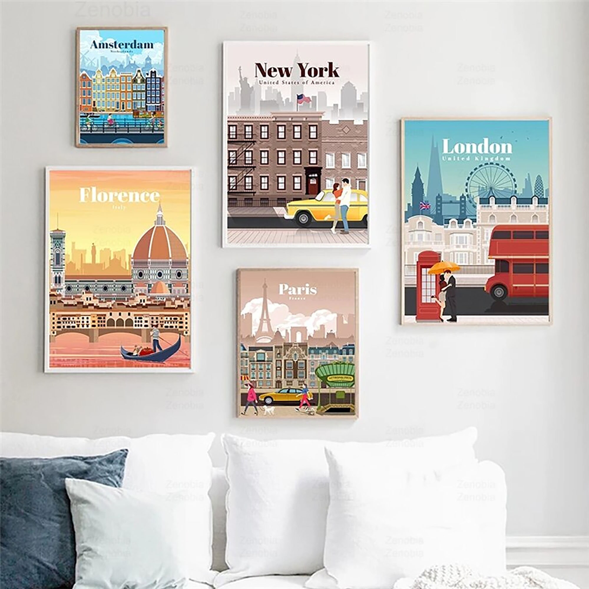 Affiche Murale Capitale Du Monde/Capitale City Art Print